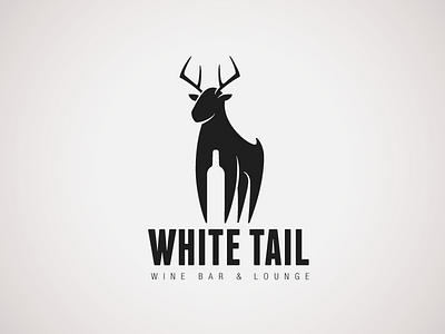 White Tail Logo alcohol animal antler bar bottle deer figure ground liquor lounge tall wine