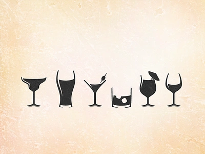 Bar Icons bar beer cocktail drinks glasses icons liquor margarita martini scotch symbols whiskey wine