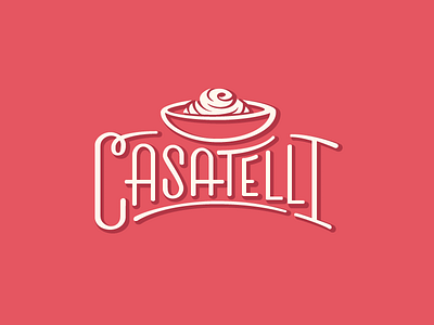 Casatelli Logo food hand instructions lettering logo packaging pasta type