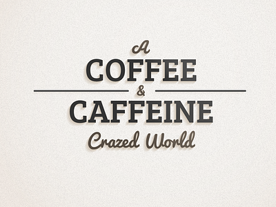Coffee & Caffeine caffeine coffee header infographic title typography