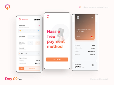 Day 002 - Payment Checkout | 100 Days Design Challenge 100day design challenge app screen card checkout challenge checkout checkout method credit dailyui design figma inspiration interaction payment screen swipe to pay ui ui design user experience user interface ux