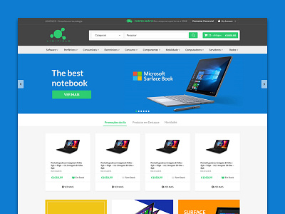 Homepage computers ecommerce hardware landing page