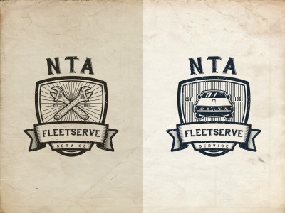NTA Logo Concepts 1960s 1970s car service logo