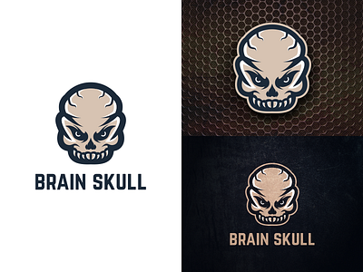 Brain Skull Logo brain logo skull