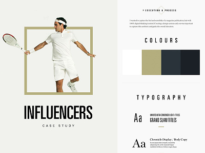 Influencers - Behance Case Study behance case study design federer heroes influencers process tennis