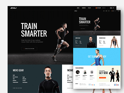 2XU - Homepage concept ecommerce oswald sports website
