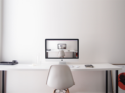 Workspace desk droste effect freelance home minimal muji office studio workspace