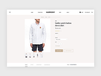 Product Detail clean ecommerce minimal pixelunion theme typography