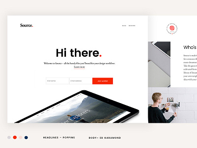 Source landing page