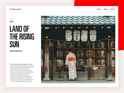 Modern Traveller – Type layout directory layout site stories travel typography