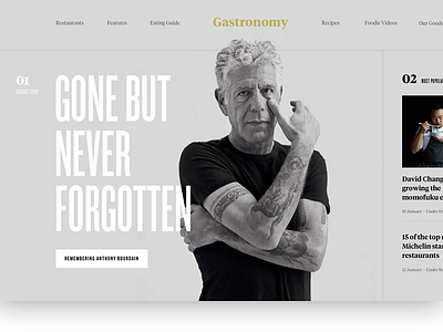 Gastronomy - Zine course design lessons minimal typography web design webdesign