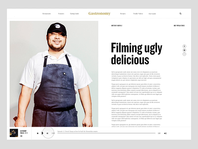 Gastronomy Prototype course editorial podcast principle protoype web design webdesign website