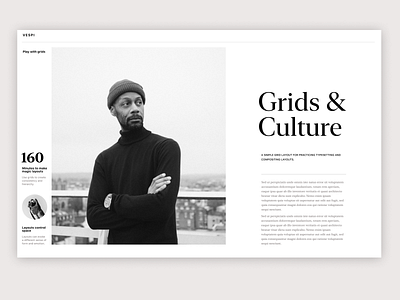 Grids - Layout exercise and typesetting minimal typogaphy webdesign