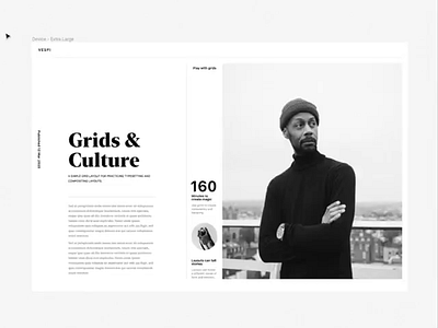 Grids BTS - figma design editorial minimal process typography
