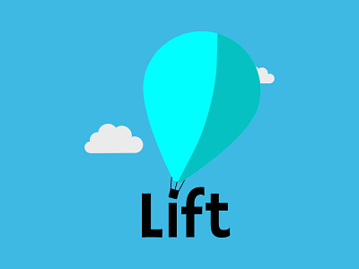 Air Balloon flat logo logotype simple type