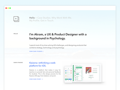 New Web Portfolio apps clean design flat layout minimal portfolio ui ux web