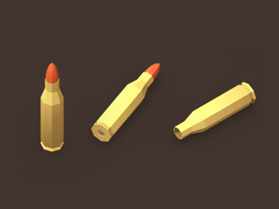 Rifle 3d ammo bullet bullets gun low low poly lowpoly maya photoshop poly render rifle shell shot table wood