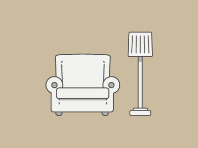 Furniture chair furniture illustration illustrator lamp vector