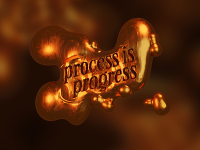 Process is progress 3d animation blender branding cycles design graphic design logo motion graphics render ui