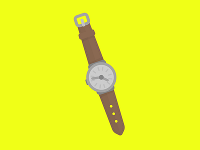 What's the time? arm background illustrator leather time watch yellow
