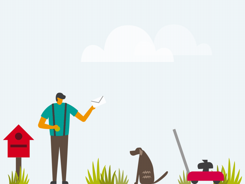 You have mail! animated animation dog gif mail svg tail
