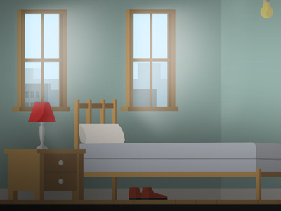 Good morning animation illustration motion graphics no poly