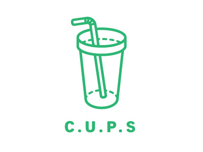 cups controlled cups experiment fun green illustrator logo positioning system user vector