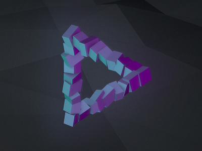 Illusion 01 3d 4d c4d cinema geometric illusion impossible iso isometric object penrose render tri triangle