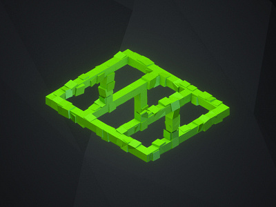 Illusion 03 3d c4d cinema geometric illusion impossible iso isometric object render