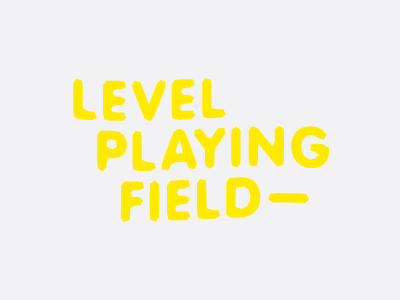 Level Playing Field (gif) brand illustrator logo logotype type vector