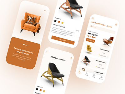 Furniture E-Commerce App app branding design typography ui ux