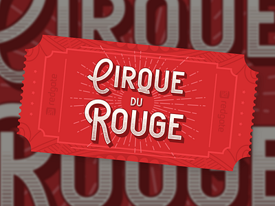 Cirque du Rouge ticket christmas party circus rouge ticket vintage