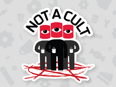 NOT A CULT sticker cult not sticker tech company