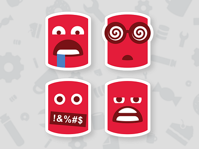 Database emoji stickers bearing teeth drooling emoji hypnotized stickers swearing