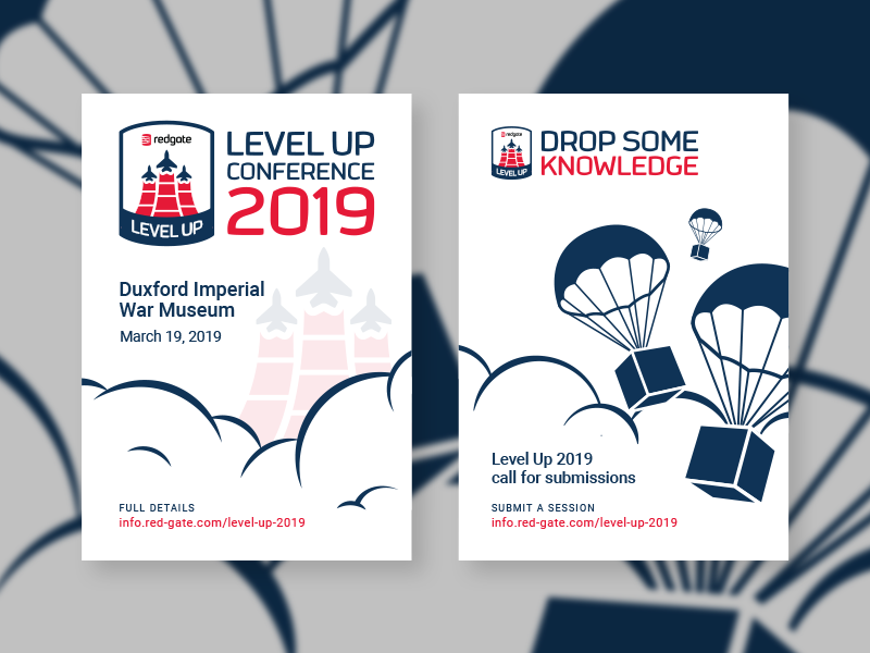 Level Up Conference 2019 posters aircraft airdrop drop some knowledge call for submissions level up poster conference
