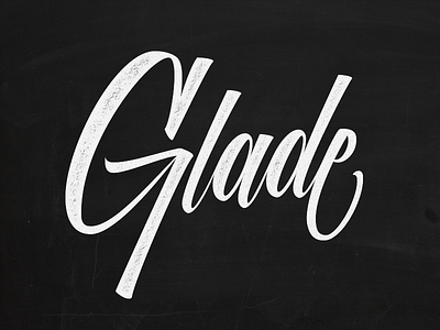 Glade brush pen calligraphy hand type lettering type