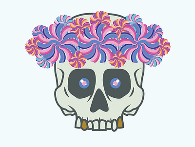 Bloomin Skull adobe adobe illustrator brand identity branding flowers flowershop illustration illustrator logo logos skull skulls