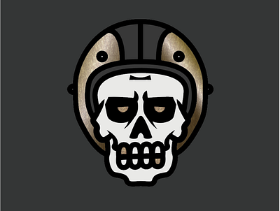 Retro Moto Skull biker graphic illustration illustrations illustrator lineart moto skull skulls