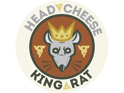 King Rat badge cheese illustration illustrator king rats