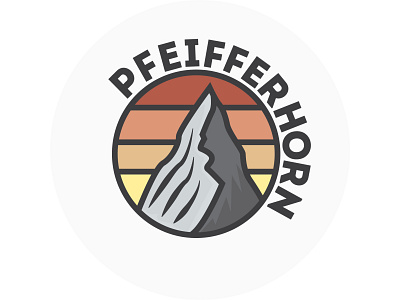 Pfeifferhorn badge camping design illustration logo logos mountain mountains