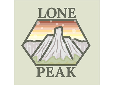 Lone Peak badge camping design illustration logo logos mountain mountains