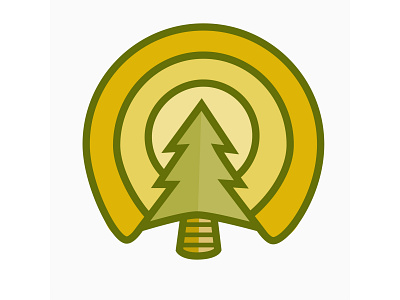 Golden Pine adobe concept illustrator logo logos mountain pinetree