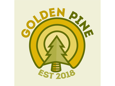 Golden Pine 2 adobe illustration illustrator mountain mountains trees