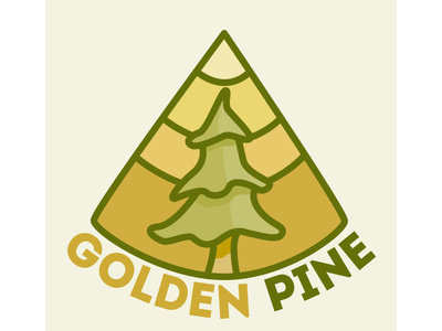 Golden Pine 3 adobe golden illustration illustrator mountain mountains tree trees