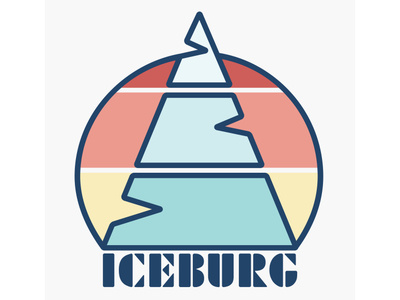 ICEBURG DEAD AHEAD adobe ice illustration illustrator logo logos mountains retro