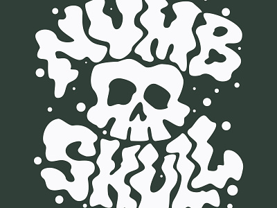 Numb Skull custom type lettering logo logos skull skull a day typography