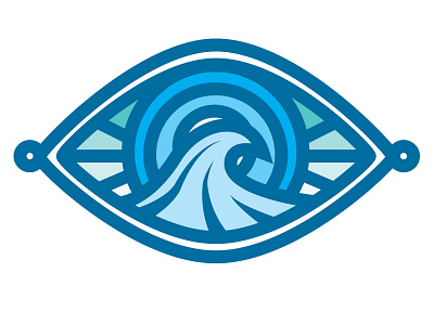 Wave Blue adobe adobeillustator branding. eye illustration logo surf surfing wave