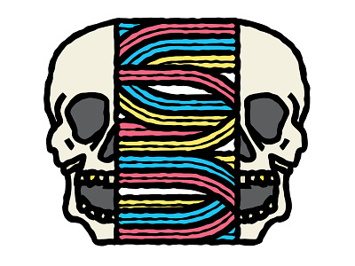 Wires Crossed adobe adobeillustator dead illustration logos skull skulls