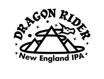 Dragon Rider NE IPA adobe illustrator beer beer art beer label brand design brand identity branding dragon illustration illustrator mountains