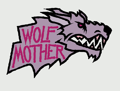 Wolfmotherrrrrr adobe illustrator branding illustration illustrator line art logo logos rock rock band wolf